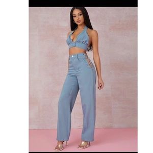 High wasted chain pants